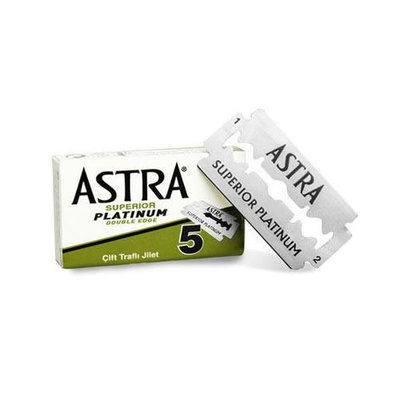 俄羅斯 Astra Superior Platinum 超白金雙面安全刮鬍刀片 1盒5片