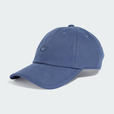 ADIDAS ORIGINALS 愛迪達藍色帽子 電繡LOGO帽子 藍色遮陽帽 IS4635