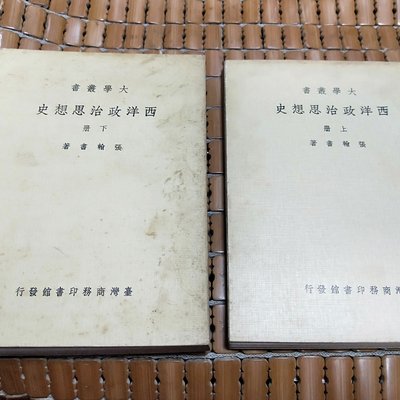 不二書店西洋政治思想史上下冊全張翰書臺灣商務印書館| Yahoo奇摩拍賣