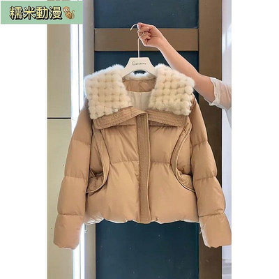 【特惠】外套 女 2022冬季新款 小個子 短版羽絨棉服 加厚保暖 小香風 鋪棉外套 素色外套 韓版外套