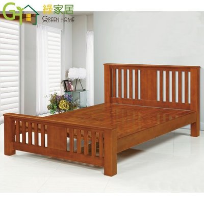 【綠家居】謝特 時尚6尺實木雙人加大床台(不含床墊)