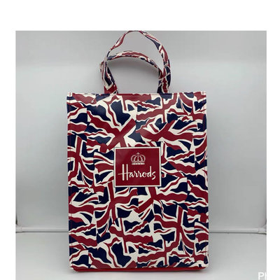 英國 Harrods 正品 PVC 防水購物袋
