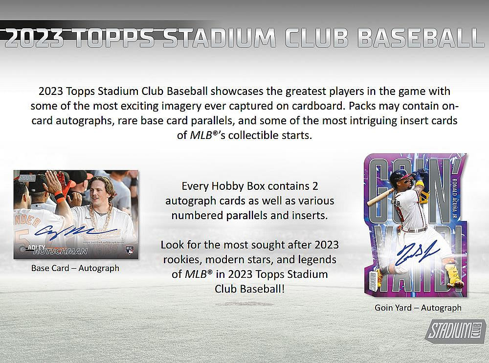 2023 MLB Topps Stadium Club棒球卡球場俱樂部Compact Hobby盒卡*全新