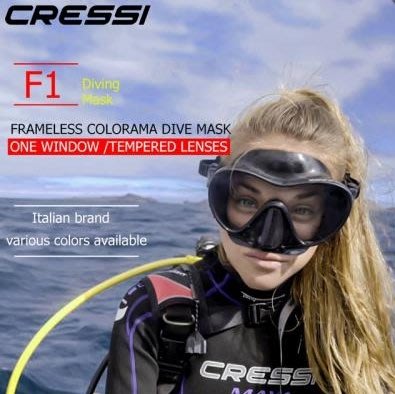台灣潛水---CRESSI F1 無框面鏡