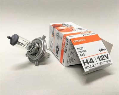 H4 12V 55/60W 德國原裝 osram 石英燈泡  （方程式國際）