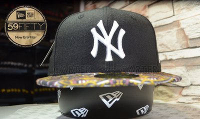 New Era MLB NY Yankees Pattern 59Fifty 美國大聯盟紐約洋基帽簷設計全封尺寸帽