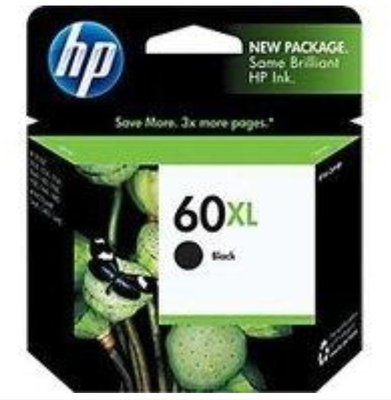 HP 60XL F4280/D2560/D2500 ～ 原廠黑色墨水匣 ～ CC641WA(60XL