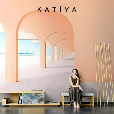 Katiya立體墻布裝飾餐廳走廊視覺延伸辦公室電視背景墻壁紙壁畫