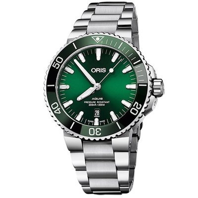 ORIS 豪利時 #綠水鬼  自動上鍊  43mm  Aquis 7635 時間之海  7730 不鏽鋼 潛水錶