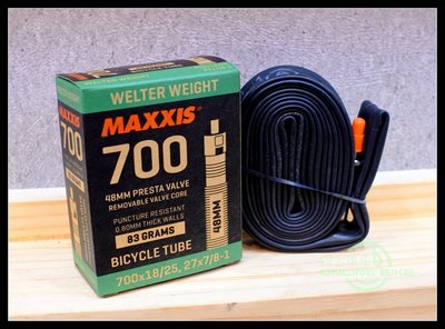 線上單車 MAXXIS 瑪吉斯 700C 內胎 48mm 60mm 80mm 盒裝公路車內胎 可拆氣嘴