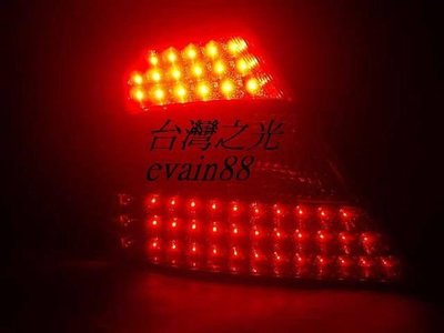 《※台灣之光※》全新BENZ CLK W209 05 06 07 08年小改款外銷高品質LED紅黑晶鑽尾燈組