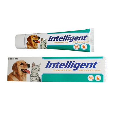 INTELLIGENT 因特力淨 寵物酵素牙膏 80g 可吞食 免漱口 牙周護理 寵物牙膏『WANG』