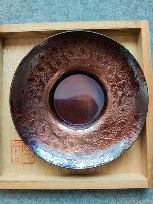 日本寶月堂純銅茶托杯托