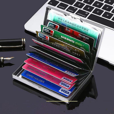 批發 快速出貨 廠家批發10卡不銹鋼銀行卡信用卡盒卡夾金屬卡包風琴卡包名片盒商