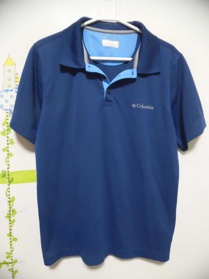 衣是藍~Columbia 短袖排汗POLO衫 (M~) (230722) (衣21)