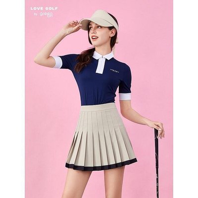 新款推薦 LG 高爾夫服女上衣短袖t恤夏季女士短裙冰絲乾golf運動球衣LG2-可開發票