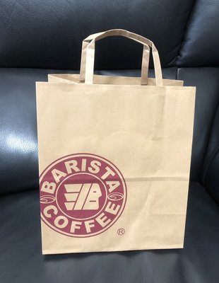 BARISTA COFFEE西雅圖咖啡紙袋/牛皮紙袋/禮物袋/收納袋/環保袋/手提袋/包裝袋/提袋