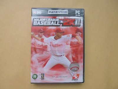 明星錄*2011年棒球大聯盟PC DVD遊戲光碟.全新未拆(2K11)(s695)