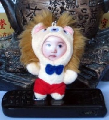 【i930個性小舖】變臉娃娃--獅子(6cm)、3D立體照片變臉娃娃生日禮物情人節寶貝情侶好友禮贈品客製化拼圖