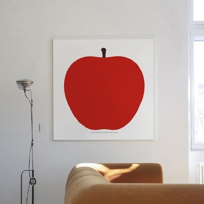 現貨熱銷-清冬特開賣場：現貨現代簡約客廳裝飾畫蘋果北歐風餐廳掛畫沙發背景墻壁畫Enzo Mari