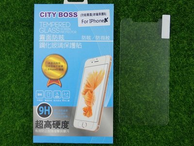 伍 CITY BOSS Apple iPhone X 10 IX 保貼 霧面玻璃 IX CB AG半版
