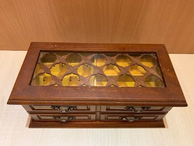 早期木製珠寶首飾櫃 早期首飾盒 珠寶櫃 化妝櫃 首飾盒 珠寶盒 收納盒 小首飾盒 小木盒