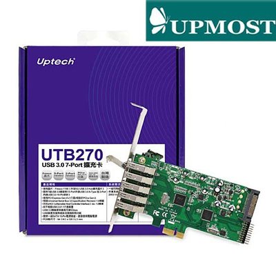【MR3C】含稅附發票 UPMOST登昌恆 Uptech UTB270 PCI-E USB3.0擴充卡
