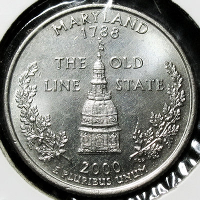2000-D 美國50州紀念幣(馬里蘭州) 25 CENTS(QUARTER DOLLAR)