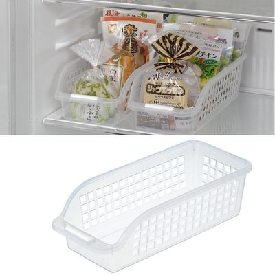 asdfkitty*日本製 INOMATA 冰箱整理收納籃-圓弧款斜口長型-0354-正版商品