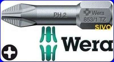 德國Wera 853/1 TZ bit ACR 十字 特級ACR防滑牙起子頭PH1×25/PH2×25/PH3×25