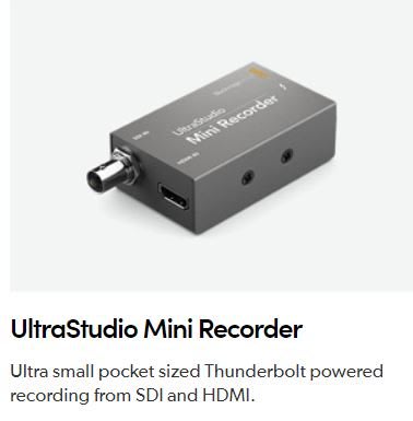 全新 Blackmagic UltraStudio Mini Recorder 專業級Thounderbolt訊號轉換盒