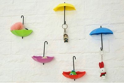 創意雨傘掛勾 3入/組 雨傘 小物 鑰匙 掛勾 收納 雨衣