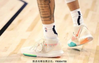 Nike Kyrie 6 N7 歐文 米白 塗鴉 魔術綁帶 圖騰 時尚 運動 籃球鞋 CW1785-200 男鞋