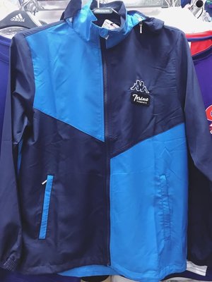 KAPPA 男 平織外套 運動外套 連帽外套 帽子可拆 中版外套 防風 3114DRW-A03 深藍/寶藍 現貨