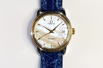 【伯恩鐘錶】已交流      Omega 歐米茄 貝殼面板  自動上鍊女錶 27mm