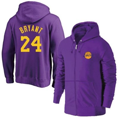 NBA籃球運動連帽外套 拉鍊款 熱身服 洛杉磯湖人隊 BRYANT 24號 JAMES 23號 DAVIS 3號