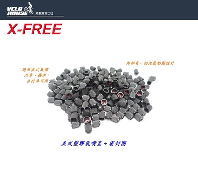 【飛輪單車】X-FREE 美式塑膠氣嘴蓋 + 密封圈[05300627]