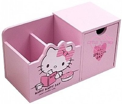 ♥小花花日本精品♥ Hello Kitty綜合版筆筒抽屜盒~3