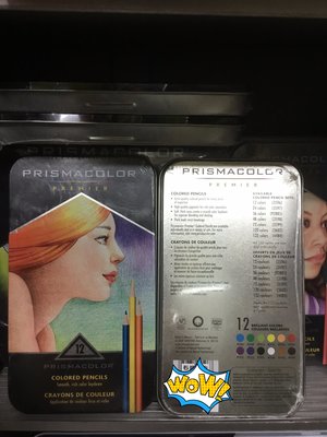 板橋酷酷姐美術！美國Prismacolor油性色鉛筆12色鐵盒裝！