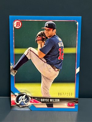 Bryse Wilson 新人卡限量150張紙卡 2018 Bowman Chrome