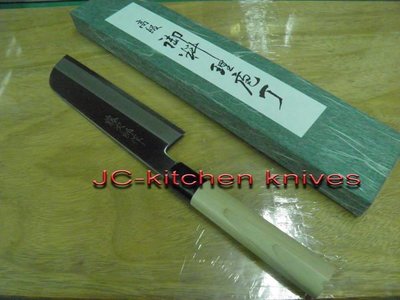 最專業的刀剪台中市最知名的建成刀剪行@日本-藤次郎-白紙鋼 鎌型漬物刀 195m/m 會銹