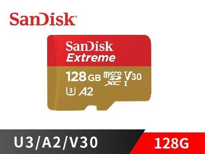 促銷 升級新款 Sandisk Extreme MicroSDXC TF 128GB A2 190M 記憶卡 無轉卡