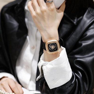 【】香港GUOU 8150金框 時尚 精緻 休閒 運動 2023新款 女士手錶