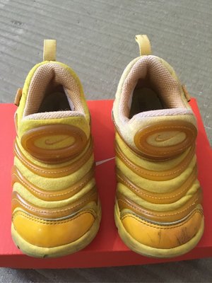 正版 Nike 小童 毛毛蟲鞋 蟲蟲鞋 黃色 黃鞋底 9C 15cm 二手