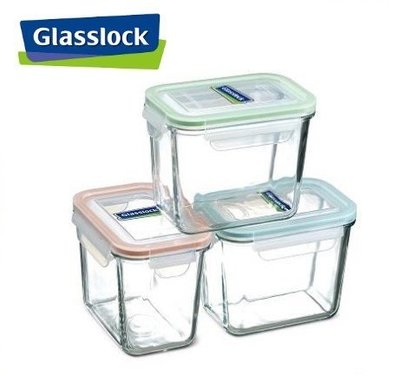 *~新家電錧~*【 Glasslock】[ SP-1803 ] 格拉氏洛克 強化玻璃保鮮盒三入組 實體店面