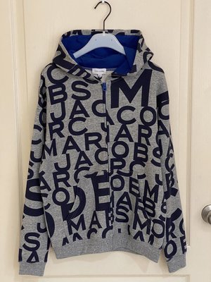 全新 Marc Jacobs logo-print zip-up knitted hoodie 14Y現貨