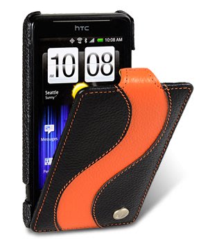 【Melkco】出清現貨 下翻黑橙S型HTC宏達電 Raider 4G 4.5吋真皮皮套保護殼保護套手機殼手機套