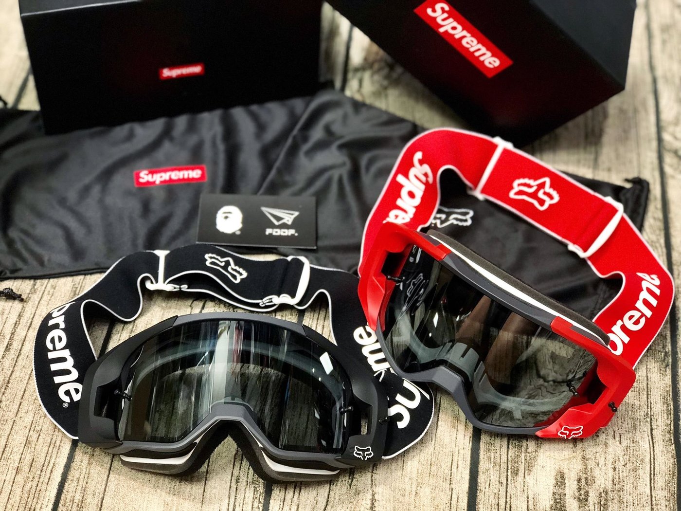 FDOF] 2018 S/S Supreme Fox Racing Vue Goggle 紅色黑色滑雪護目鏡