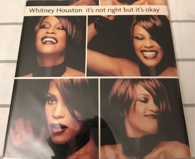 惠妮休斯頓 全新美國絕版冠軍舞曲It's not right But It's okay，榮獲葛萊美最佳R&B歌曲，絕版收藏，僅此一張，值得珍藏。