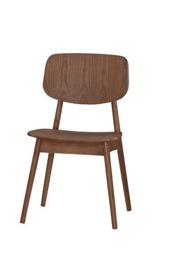【風禾家具】QM-642-2@KLM胡桃實木餐椅【台中市區免運送到家】休閒椅 造型椅 單人椅 曲木椅 造型椅 傢俱